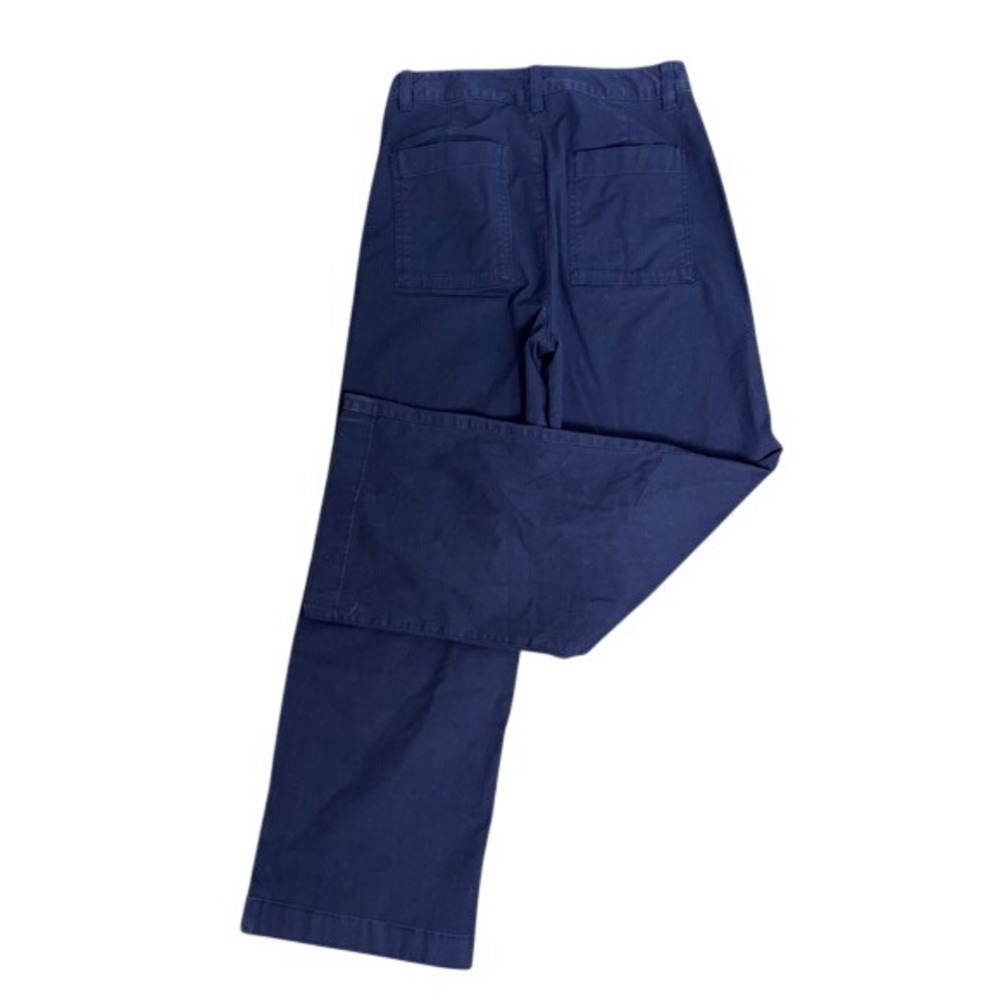 GAP High Rise Stride Ankle Pants Women 2 Navy Blue Excellent Wide Leg Chino - Picture 5 of 5